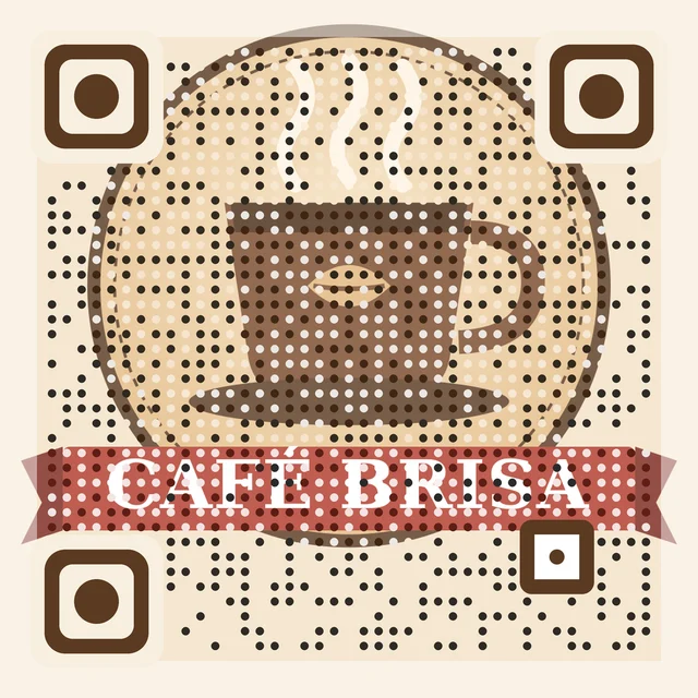 Ejemplo de QR personalizado para Café Brisa (cafetería)